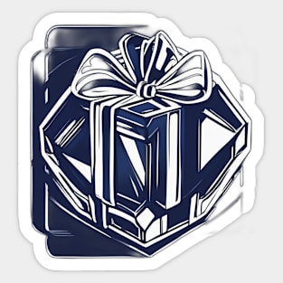 Elegant Wrapped Gift Illustration No. 1018 Sticker